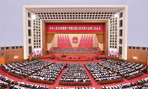 十四届全国人大三次会议举行第二次全体会议...