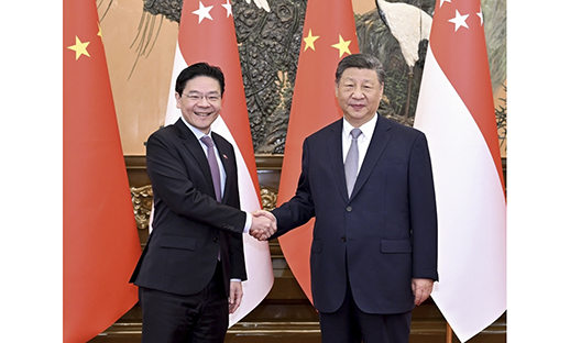 習近平會見新加坡總理黃循財
