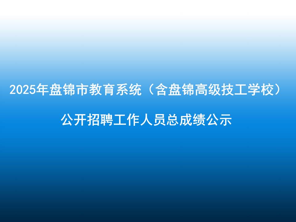 2025年盘锦市教育系统（含盘锦高级技工学校...